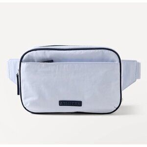 NWT Athleta All About Tipping Large Belt Bag $55 Light Blue Travel Gym Storage